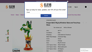 Elev8 Glass Gallery - Dragon Ball Z Rig