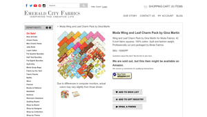 Moda Fabrics - Wing and Leaf Charm Pack