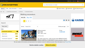 Walking Excavators - Used Equipment for Sale