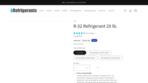 eRefrigerants - R-32 Refrigerant 20 lb