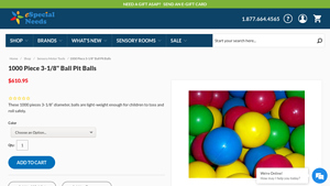 Especial Needs - 1000 Piece Ball Pit Balls