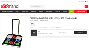 Estarland - PS2 Metal Dance Pad with Handle Bar