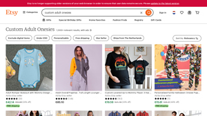 Etsy - Custom Adult Onesies