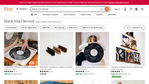 Etsy - Blank Vinyl Records