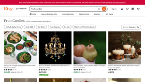 Etsy - Handmade Fruit Basket Candle Set