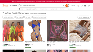 Etsy - Plus Size Exotic Dancewear
