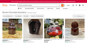 Etsy - Brown Porcelain Insulators