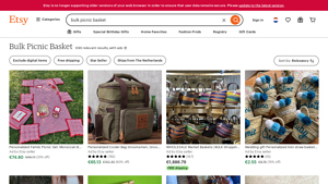 Etsy - Bulk Picnic Basket