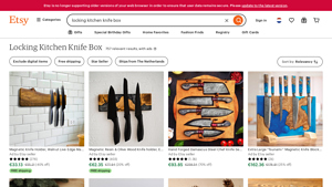 Etsy - Locking Kitchen Knife Boxes