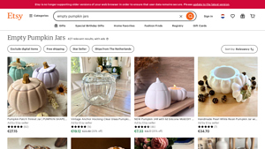 Etsy - Empty Pumpkin Jars