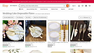 Etsy - Wedding Cake Disposable Plates