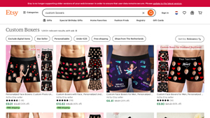 Etsy - Custom Boxer Briefs