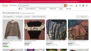Etsy - Wool Sweater Lot