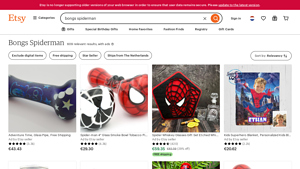 Etsy - Bongs Spiderman