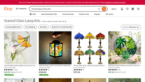 Etsy - Stained Glass Lamp Kits