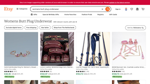 Etsy - Womens Butt Plug Underwear