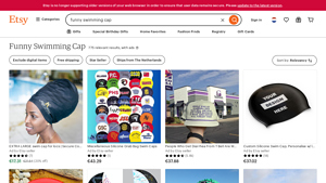 Etsy - Funny Swimming Cap