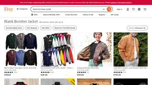 Etsy - Blank Bomber Jackets