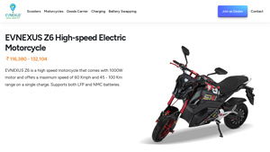 EVNEXUS - Z6 High-speed Electric Motorcycle
