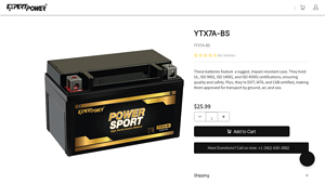 Expert Power - YTX7A-BS Battery