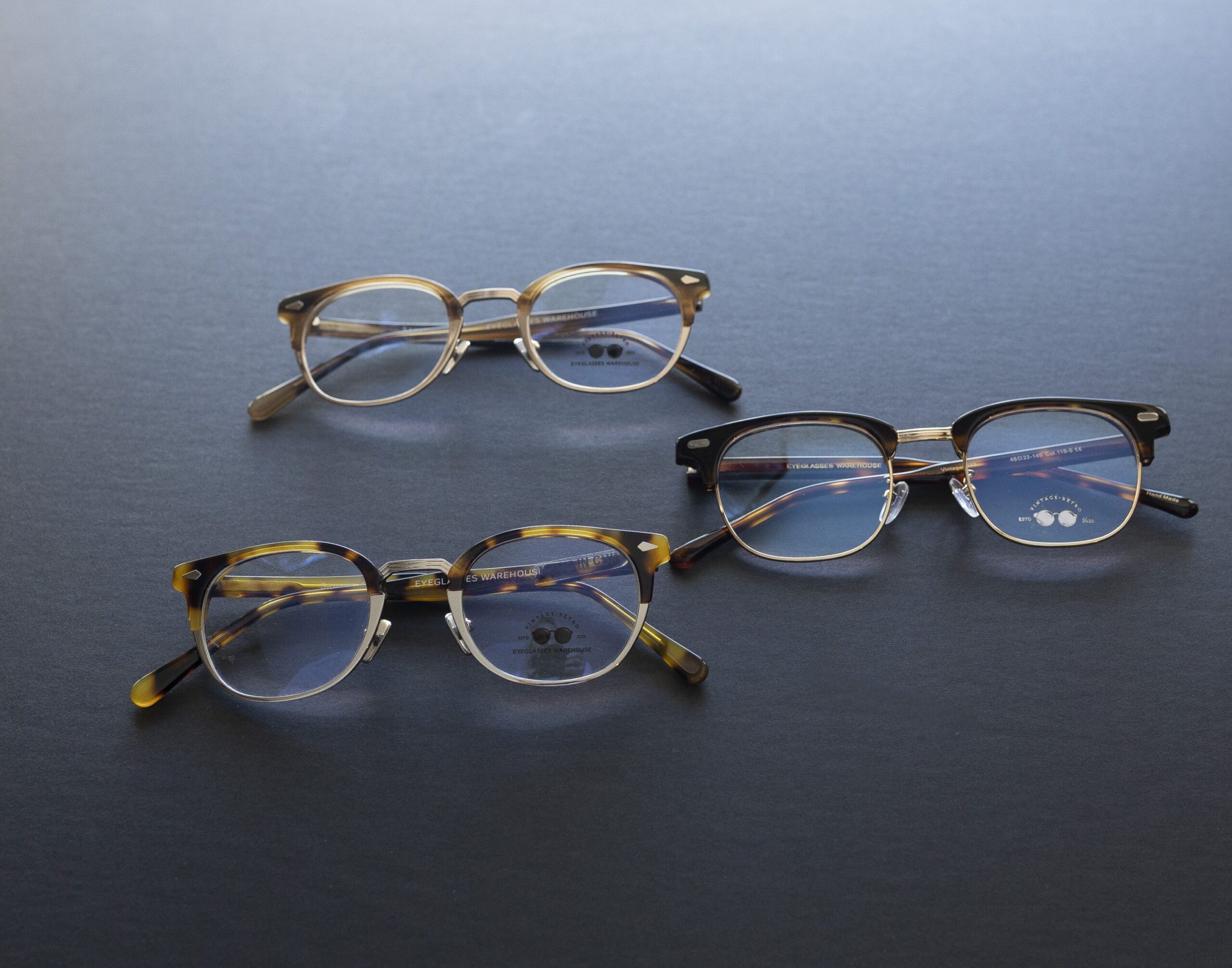 A stock image illustrating eyeglass frames popular styles concepts