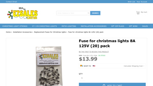 EZLS - Fuse for Christmas Lights 8A 125V