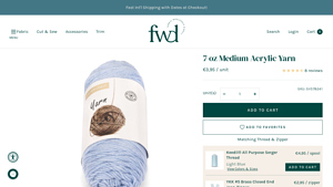 Fabric Wholesale Direct - 7 oz Medium Acrylic Yarn