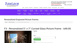 Fantasy Glassworks - Personalized Curved Glass Picture Frame