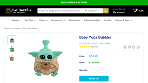 Fat Buddha - Baby Yoda Bubbler