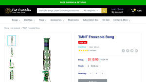 Fat Buddha Glass - TMNT Freezable Bong