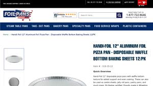 Handi-Foil - 12 Aluminum Foil Pizza Pan