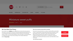 Food Network - Miniature Sweet Puffs Recipe