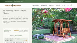 Forever Redwood - St. Anthony's Face to Face Glider Swing