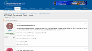 Energizer - BCD396XT Scanner Battery Performance