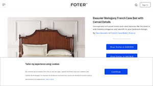 Foter - Beauvier Mahogany French Cane Bed