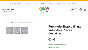 Frans Cake and Candy - Rectangle Shaped Cake Slice Container