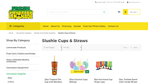 Fresh Squeezed Lemonade - Slushie Cups & Straws