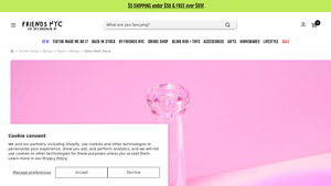 Friends NYC - Glass Heart Bong
