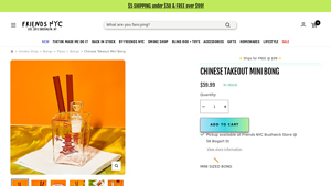 Friends NYC - Chinese Takeout Mini Bong