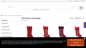 Fun Express - 35 Red Plush Santa Christmas Stocking