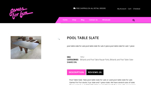 Games for Fun - Pool Table Slate