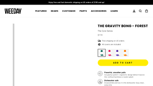 GetWeeday - Gravity Bong - Forest Green