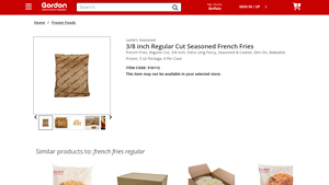 Gordon Restaurant Market - 3/8 inch Regular Cut Seasoned French Fries