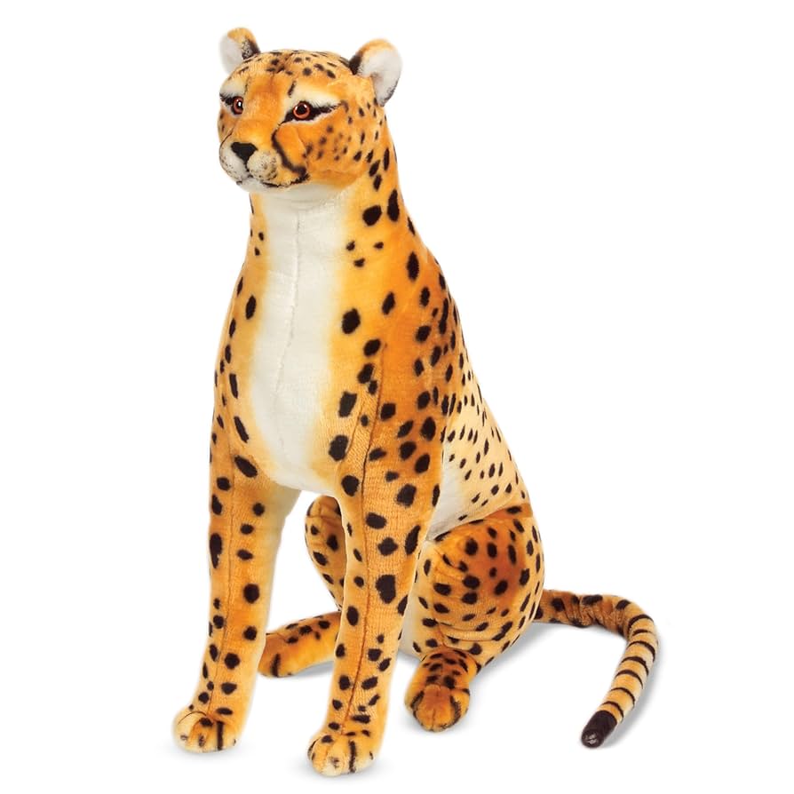 A stock image illustrating giant cheetah stuffed animal concepts