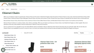 Global Event Supply - Chiavari Chairs
