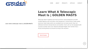 Golden Masts - Crank Up Telescopic Antenna Mast