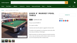 Murrey - USED 9' Pool Table