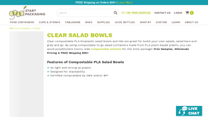 Goodstart Packaging - Compostable PLA Salad Bowls