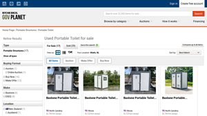 GovPlanet - Portable Toilets for Sale