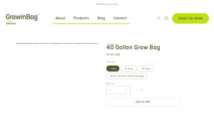 Growinbag - 40 Gallon Grow Bag